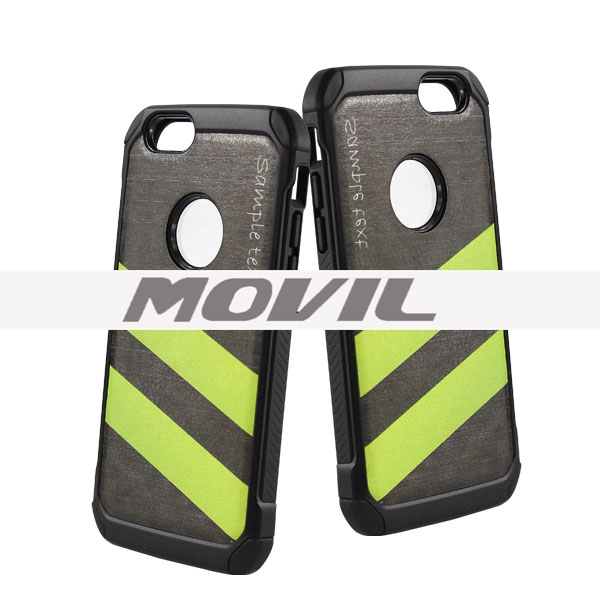 NP-2681 Funda de camuflaje 2 en 1 de PC de TPU para iPhone 6 6S-9